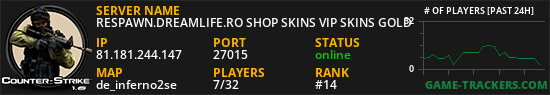 RESPAWN.DREAMLIFE.RO SHOP SKINS VIP SKINS GOLD